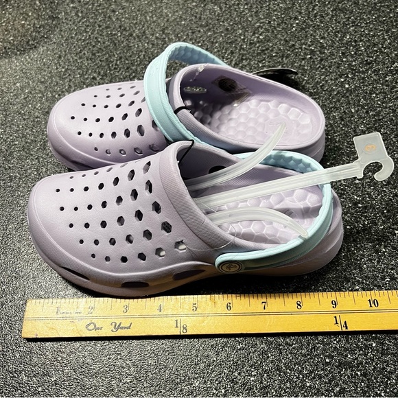 NWT Joybees Kids Active Clogs- Solid Lilac/Sky Blue Size 3 - Picture 9 of 12